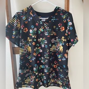 Floral Scrub Top